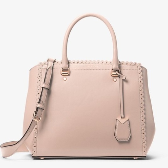 Michael Kors Handbags - Michael Kors BENNING Large Scalloped Satchel